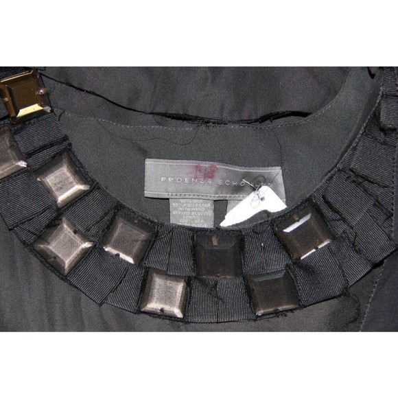 $2850 New PROENZA SCHOULER Black Charcoal Gray Blue Pleated Silk Dress 4 - Picture 7 of 7